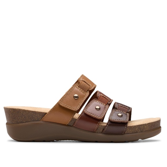 Womens Clarks Calenne Lily in Brown Multi Leather. 26181558 - Picture 1 of 7